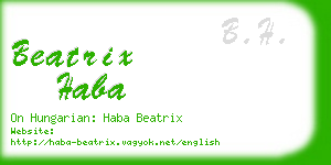 beatrix haba business card